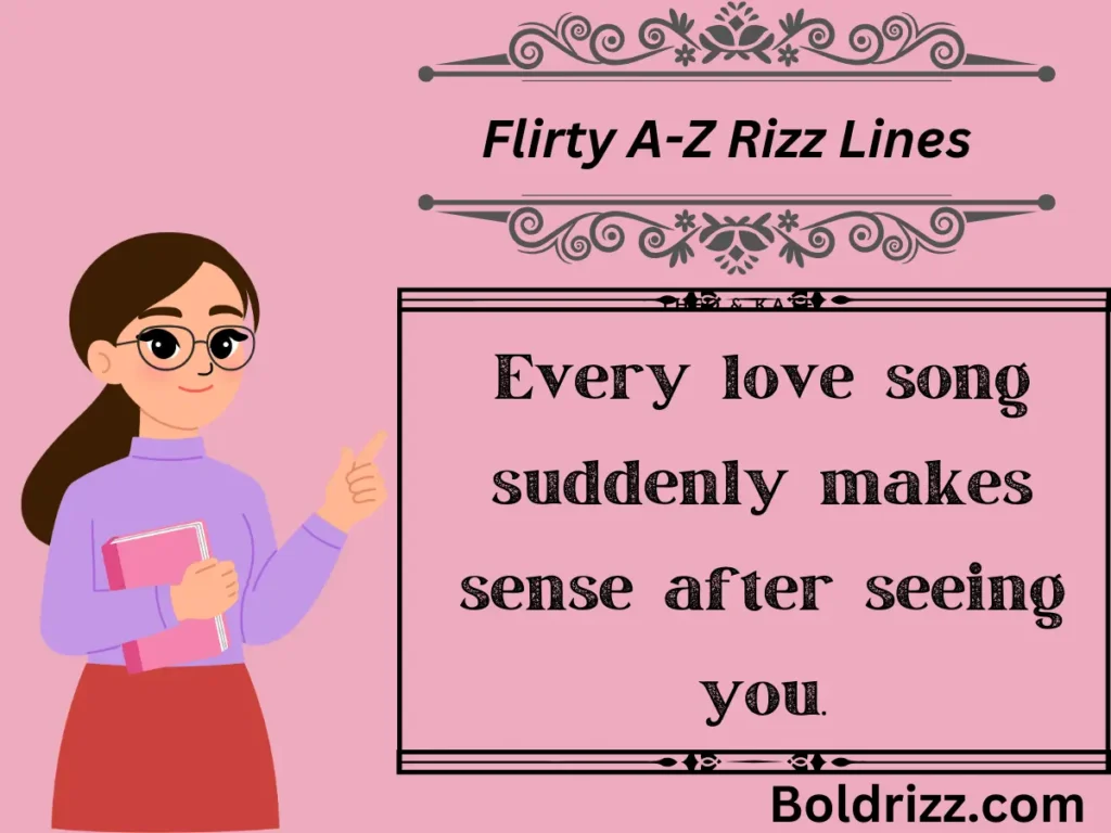 Flirty A-Z Rizz Lines