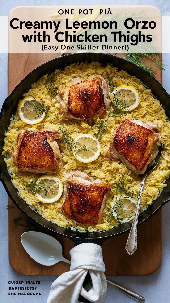 Read more about the article 🍋 Lemon Chicken Orzo with Pesto Recipe: A Bright & Flavorful Dish 2025