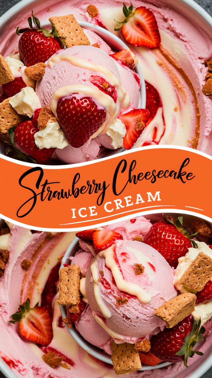 Read more about the article 🍓 Strawberry Cheesecake Ice Cream: A Deliciously Easy Recipe 2025