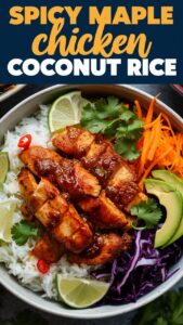 Read more about the article 🌶️ Spicy Maple Chicken & Coconut Rice – The Perfect Sweet & Savory Fusion 2025