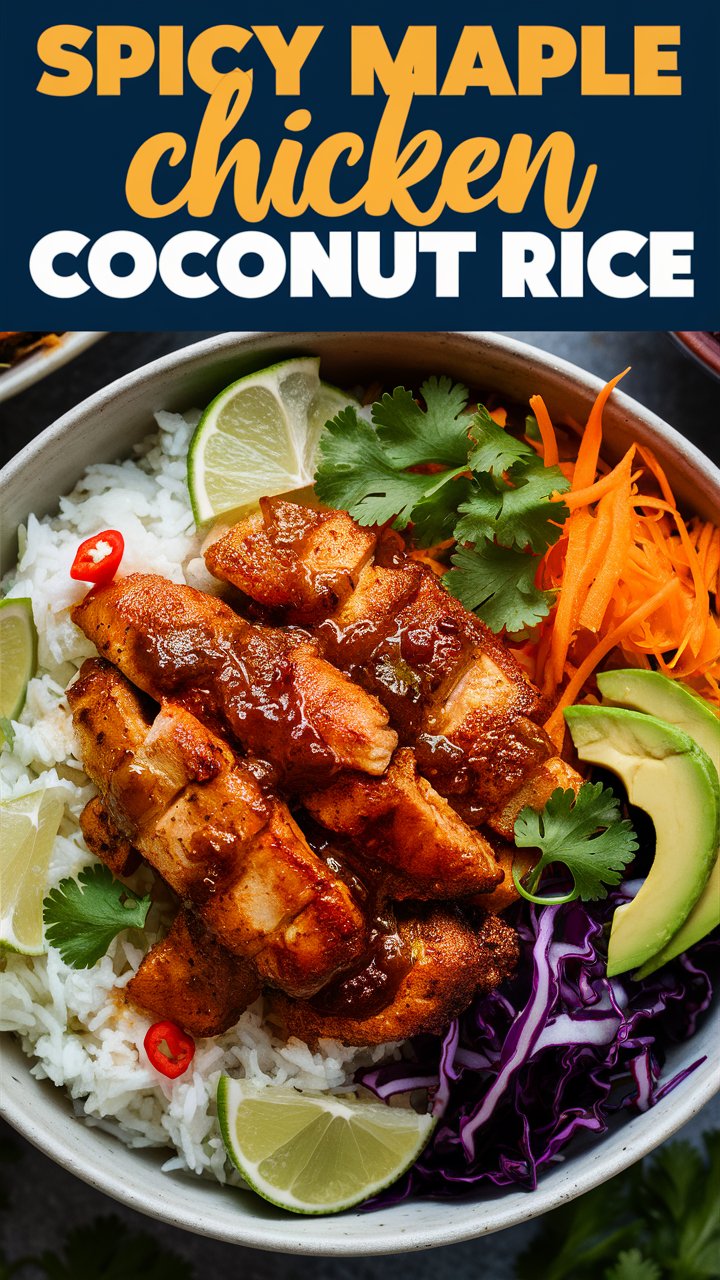 Read more about the article 🌶️ Spicy Maple Chicken & Coconut Rice – The Perfect Sweet & Savory Fusion 2025