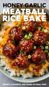 Read more about the article Honey Garlic Meatballs with Rice Bake – Easy One-Pan Comfort Food 2025