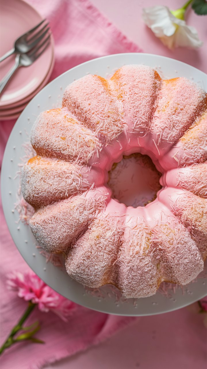 Read more about the article Raspberry Swirl Coconut Snowball Cake Recipe – A Stunning Dessert Masterpiece