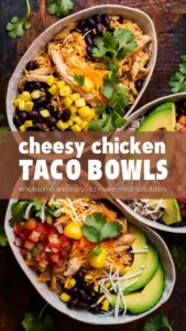 Read more about the article Cheesy Chicken Taco Bowls: (Easy Meal Prep Recipe)