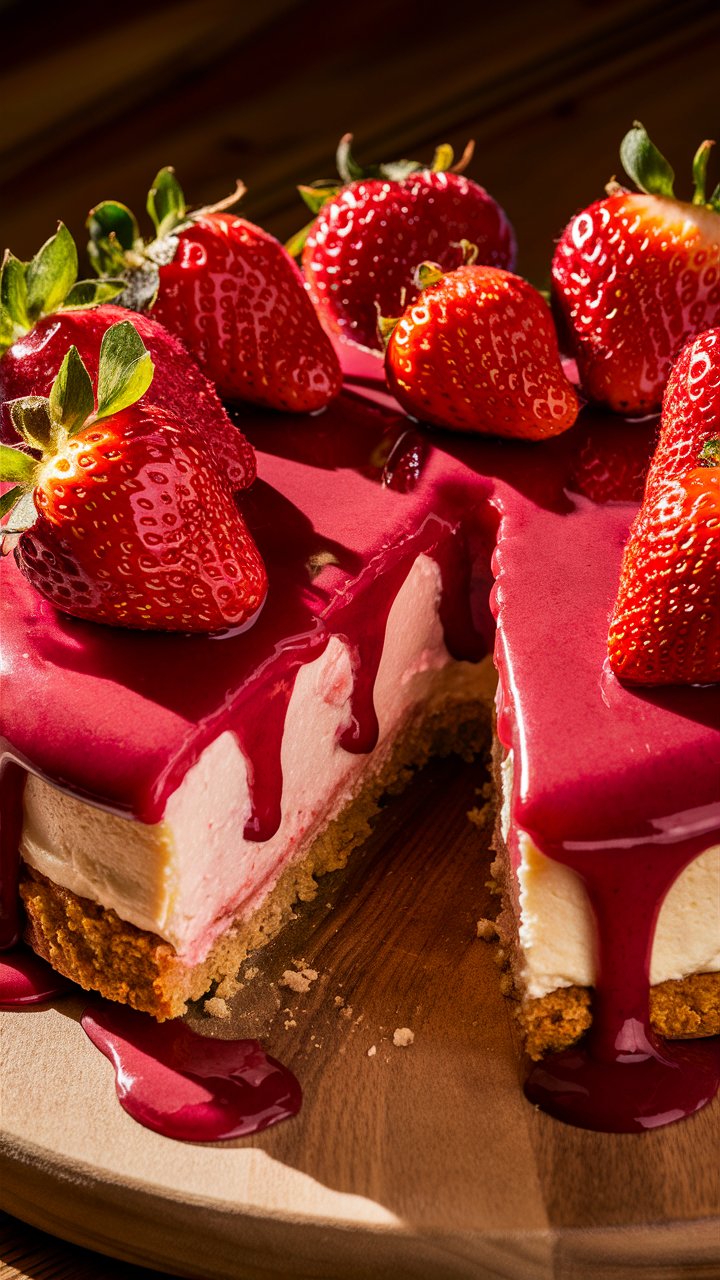 Best Homemade Strawberry Cheesecake