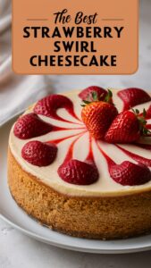 Read more about the article Strawberry Swirl Cheesecake: (Best Ever Recipe)