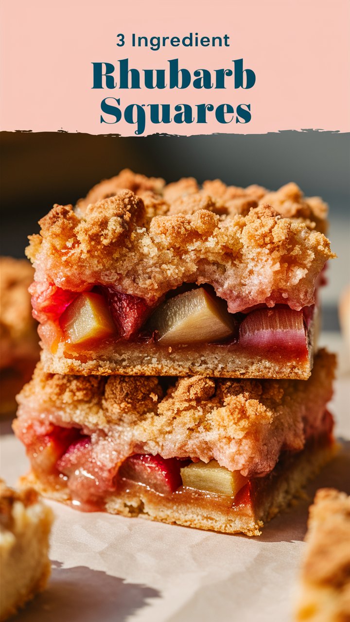 Read more about the article 3 Ingredient Rhubarb Squares (Quick Tangy & Irresistibly Easy) 2025